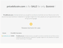 Tablet Screenshot of pricebitcoin.com